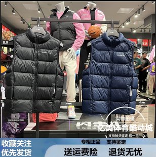 李宁男子2025冬季新款轻盈保暖舒适运动休闲羽绒马甲背心AMRV077