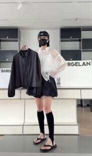 妍西家 诗歌兰女装26春夏28070时尚白色抽绳防晒外套欧货可退换