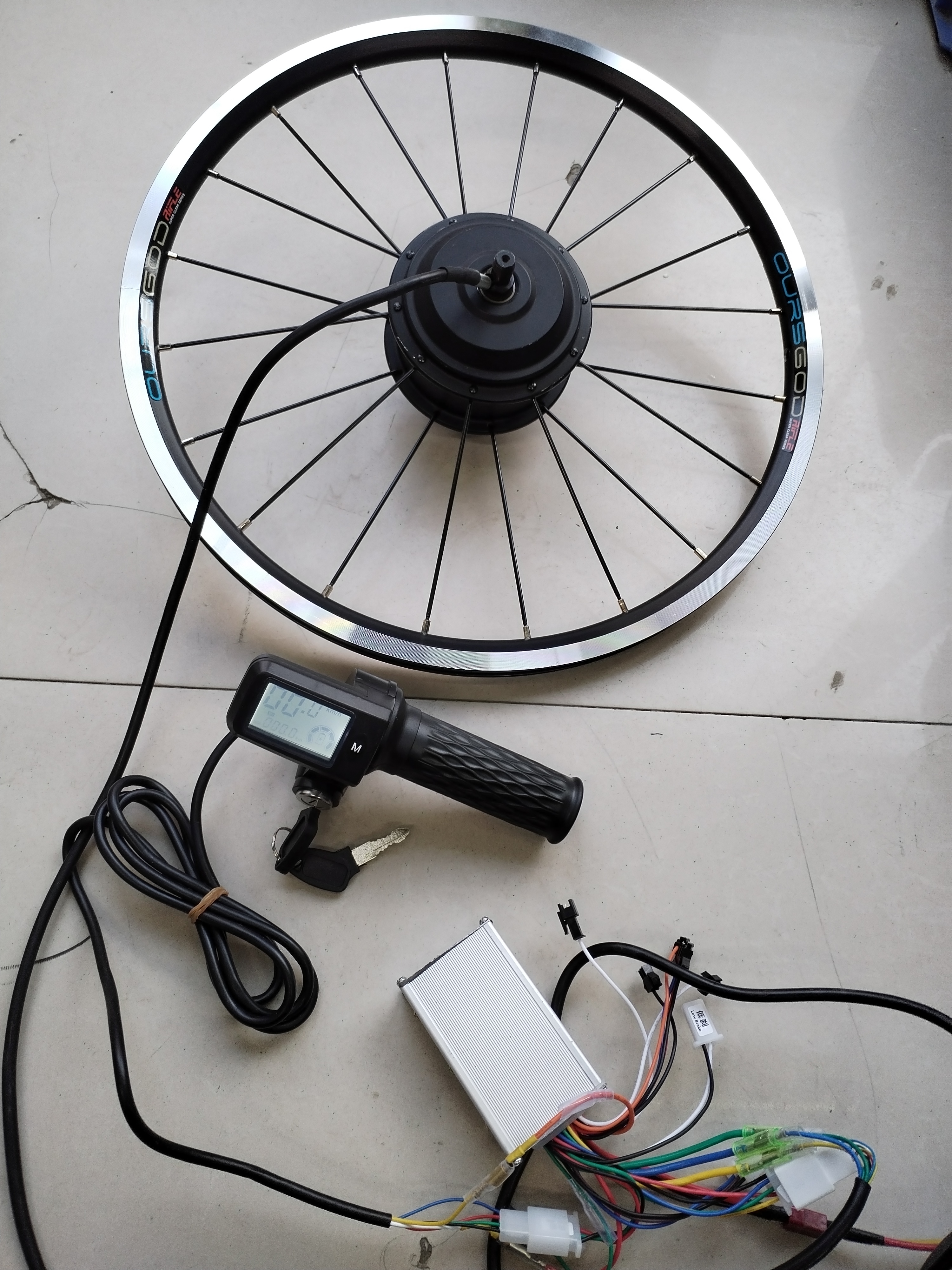 无刷电机轮组24v有齿电机36v通用前驱有齿电机轮组控制器油门一套