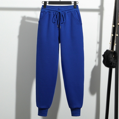 高腰宽松卫裤女长裤加绒束脚潮