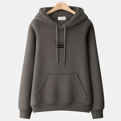 加绒宽松纯棉大码卫衣女