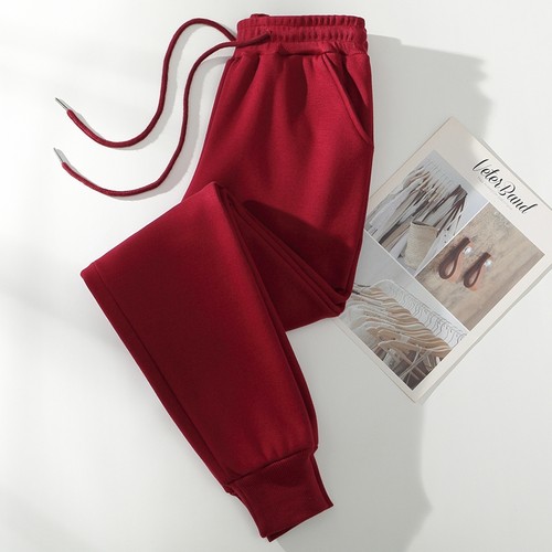 高腰休闲运动裤长裤加绒女卫裤