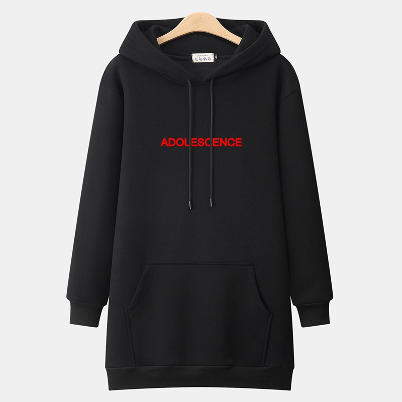 秋冬中长款大码卫衣女胖mm2025新款宽松韩版200斤加绒加厚外套潮