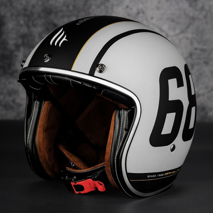 西班牙mt复古头盔摩托车3/4盔哈雷机车半盔男女四季电动车安全帽