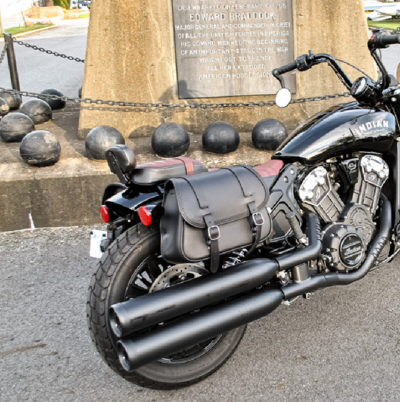 手工定制印第安摩托车侦察兵scout改装bobber复古小边箱尾包边包