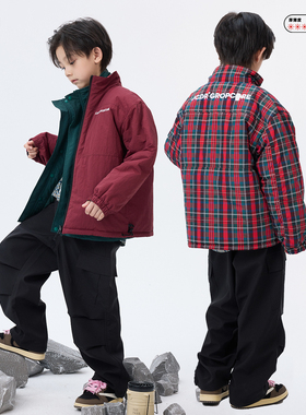 JAC梦想家童装◆NEW重磅双面穿新雪丽保暖绒男女童新年棉服外套厚