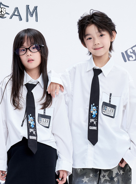 JAC梦想家童装◆少年感UP秋冬三季单品王~男童儿童可拆卸领带衬衫