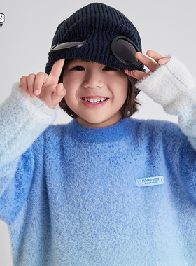 JAC梦想家童装◆日系仿貂绒渐变色毛衣儿童亲肤奶针织男女童毛衣