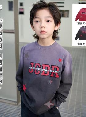 JAC梦想家童装◆新松弛FITCHECK~渐变色星星长袖T恤男女儿童上衣