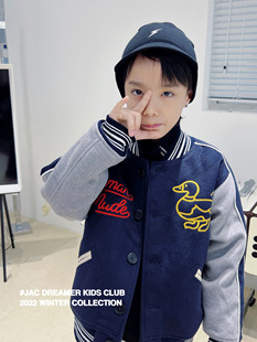 秋冬羊毛呢夹棉加厚儿童棒球服男女童棉服外套 5折捡漏no退换