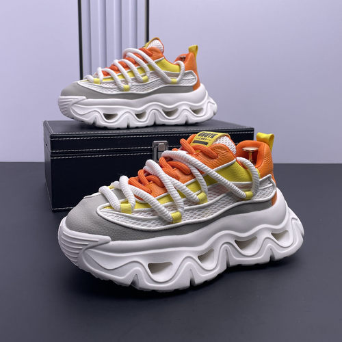 春季男士透气网面内增高老爹鞋