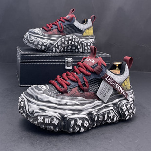 老爹鞋男士厚底冬季时尚潮流运动休闲鞋子内增高个性小众百搭潮鞋