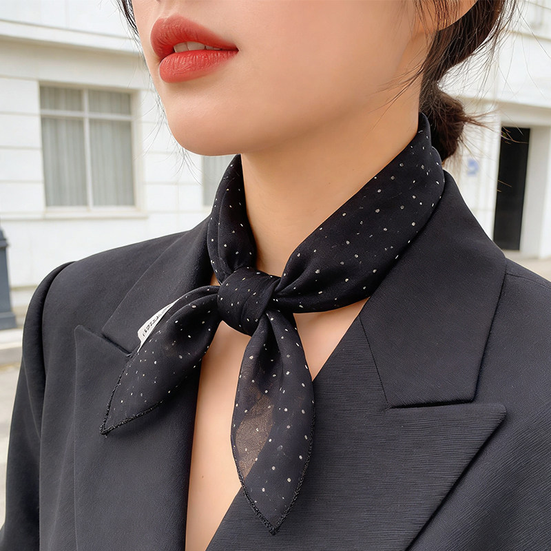 搭配利器！2026新款时髦印花韩版气质百搭棉麻小方巾头饰披肩围巾