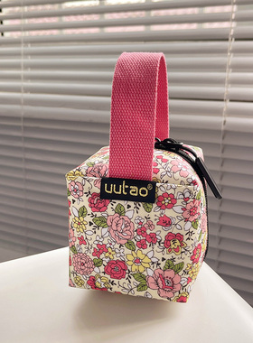 uutao原创设计小方包简约时尚化妆包轻便手提包拉链休闲零钱女包
