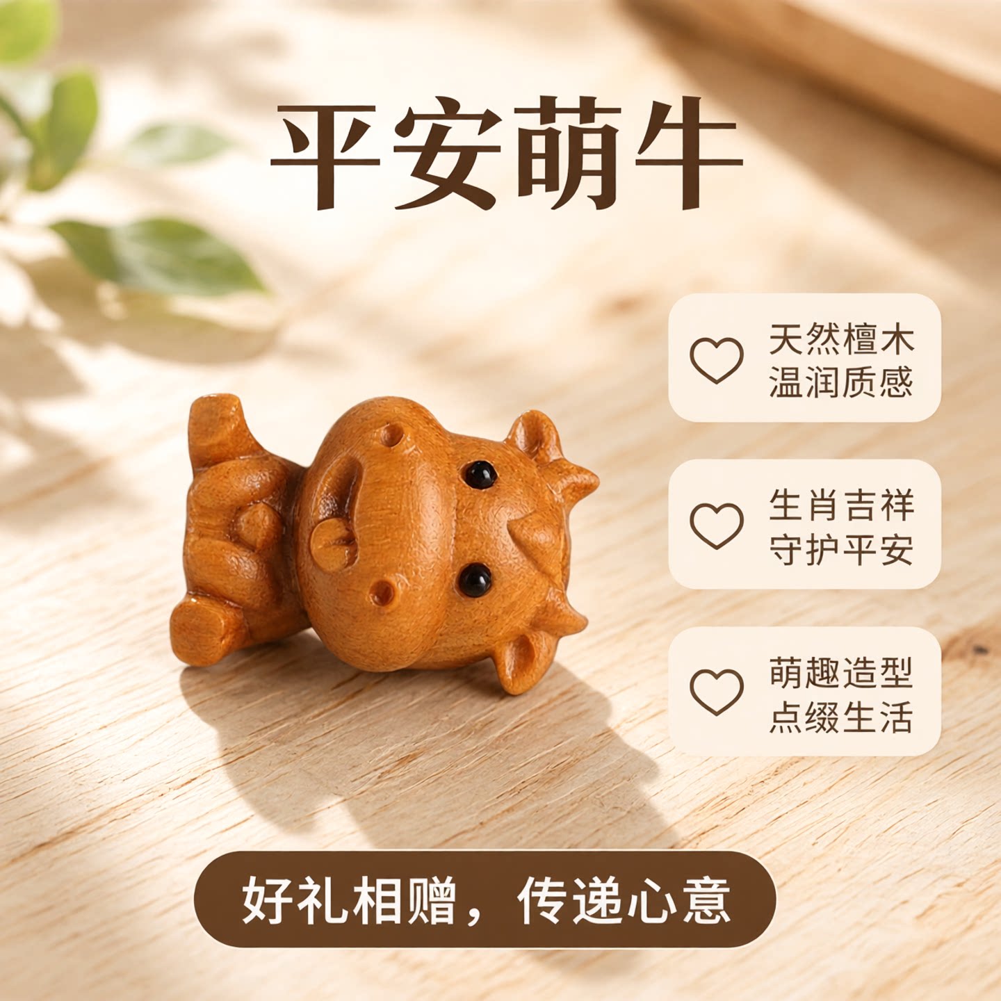 木福牛呆萌十二生肖牛汽车钥匙扣可爱小牛手机链挂件书包挂饰