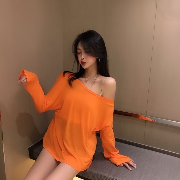 春夏韩版慵懒风宽松长袖薄款防晒衫衣2019新款百搭长袖t恤上衣女|ruв категории Женская одежда, футболка - от Buy2taobao.com для оказания профессиональной услуги покупки агента Taobao
