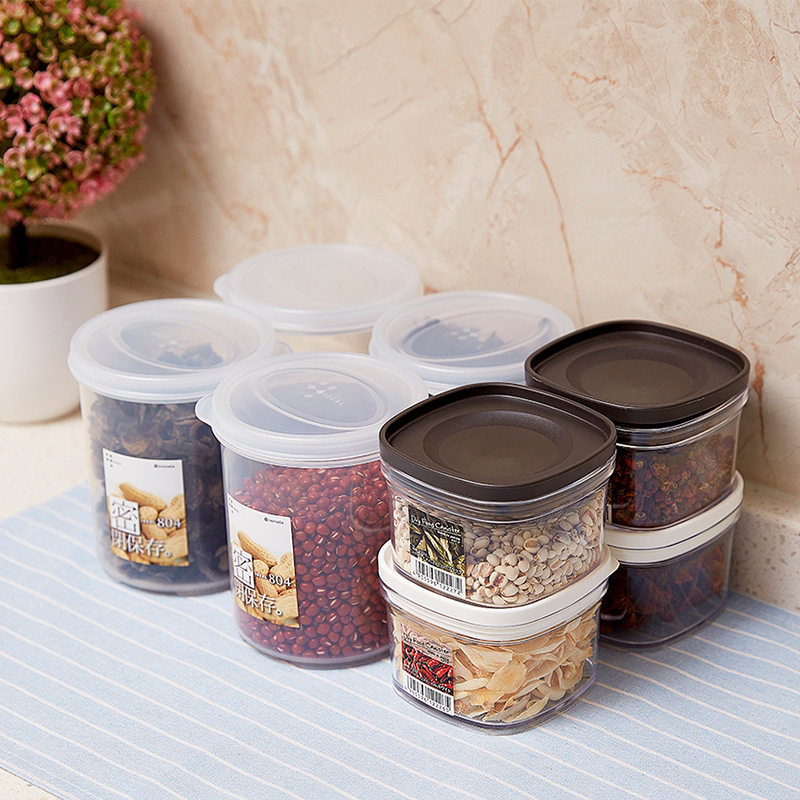 INOMATA进口食品保鲜罐坚果防潮盒食物密封罐杂粮干货储存盒