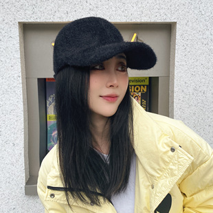 百搭休闲加厚鸭舌帽 棒球帽韩版 2022新款 秋冬保暖帽子女水钻M时尚