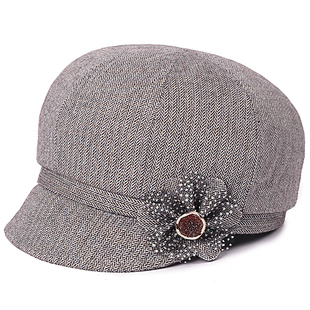 春秋天中老年人帽子女秋中年薄款妈妈布帽老人奶奶鸭舌帽老年人帽