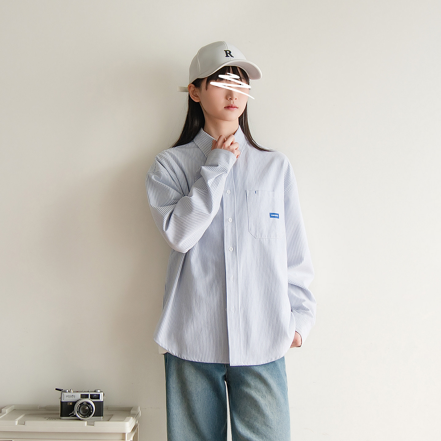 苏打汽水工作室条纹长袖衬衫