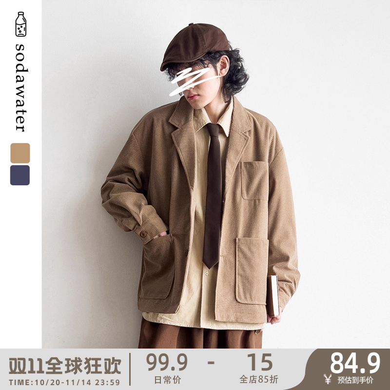 小西装春季新款华夫格外套上衣