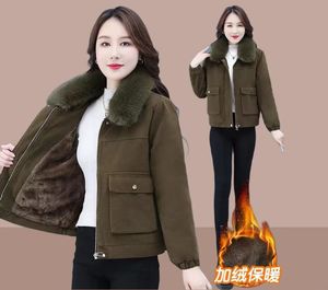 小个子减龄短款派克服外套女2023年新款棉衣棉服加绒加厚爆款冬装