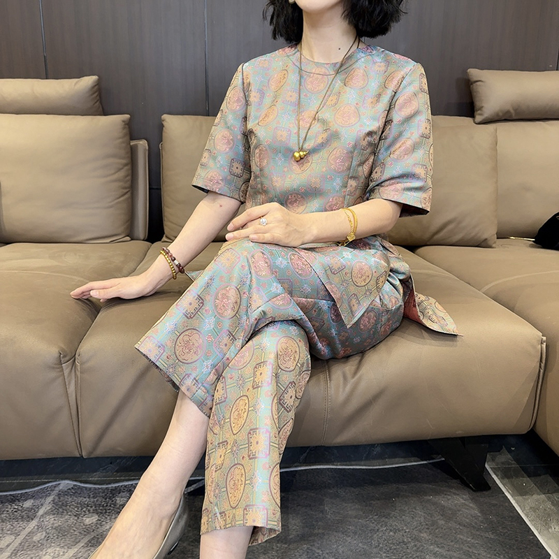 新中式中国风年轻款改良唐装女2025夏季新款上衣裤子气质两件套女