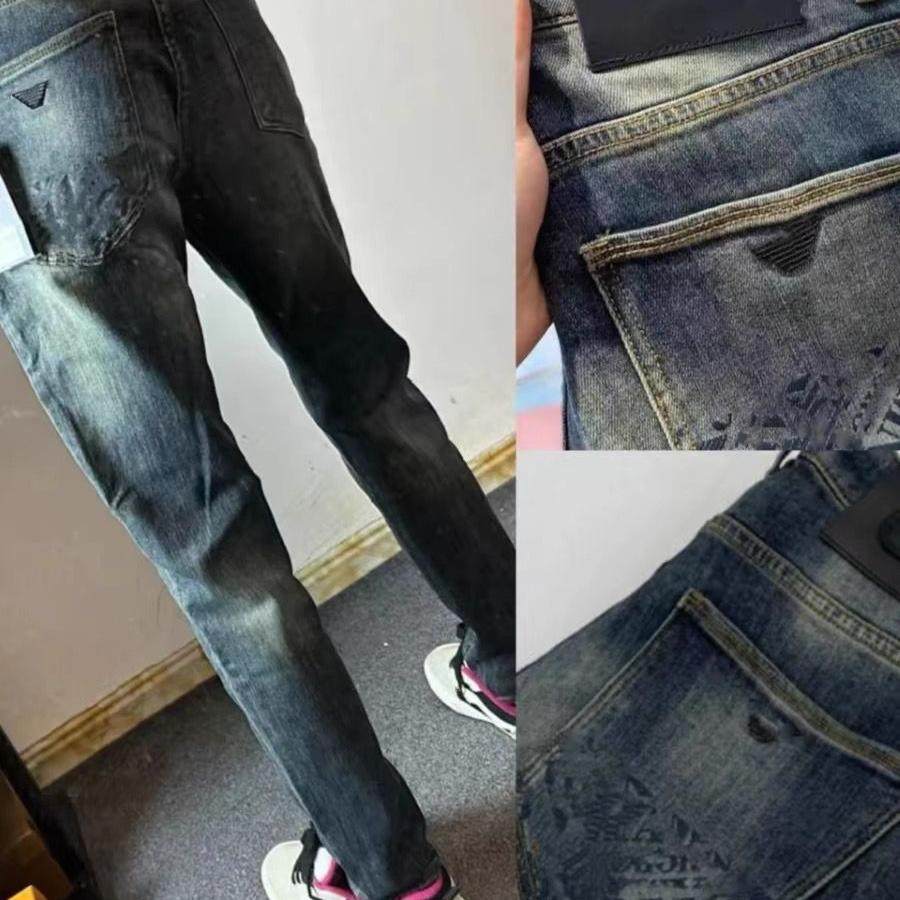 网红2024爆款美式流行做旧大牌精品牛仔裤男休闲修身小脚轻奢长裤,男装,牛仔裤,淘宝优惠券,粉丝福利购,淘宝优惠卷