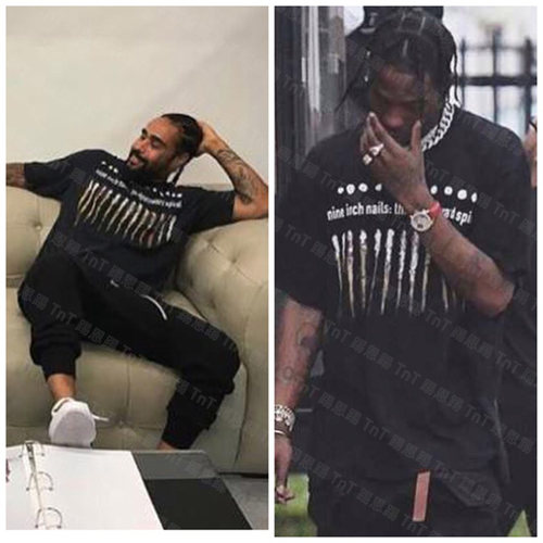 Travis Scott Nine Inch Nails Rock Vintage Tee 嘻哈摇滚T恤 8