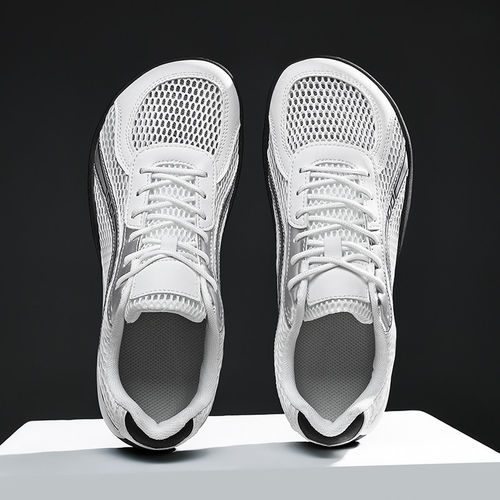 冬款6E宽头小白鞋男款透气秋款宽楦男鞋大尺码镂空网面阿甘鞋防臭