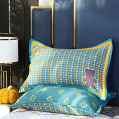 纯棉加厚纱布枕套一对装 高端家用全棉单人枕头套加大款 枕芯内胆套