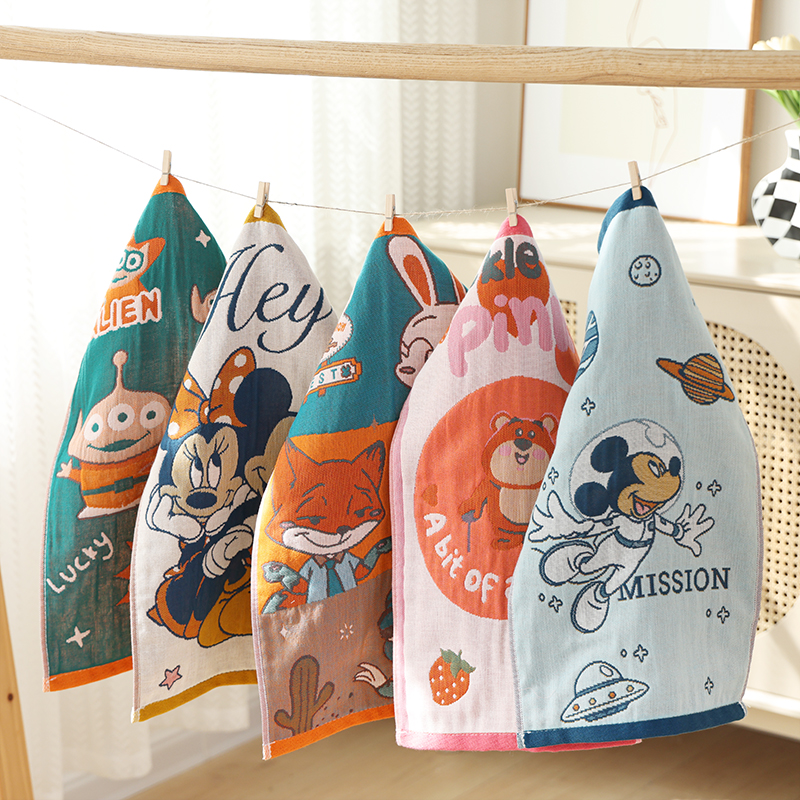 四层纯棉纱布小毛巾5条装新款柔软婴幼童巾吸水速干不掉毛洗脸巾,居家布艺,毛巾/面巾,淘宝优惠券,粉丝福利购,淘宝优惠卷