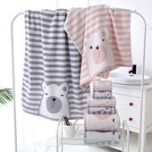 浴巾毛巾三件套成人情侣纯棉家用吸水速干不掉毛全棉洗澡裹巾儿童