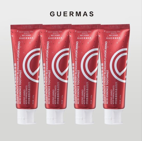 正品娇玛仕/Guermas 蜜桃樱花氨基酸牙膏四支