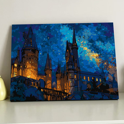 哈利波特数字油画魔法系diy填充