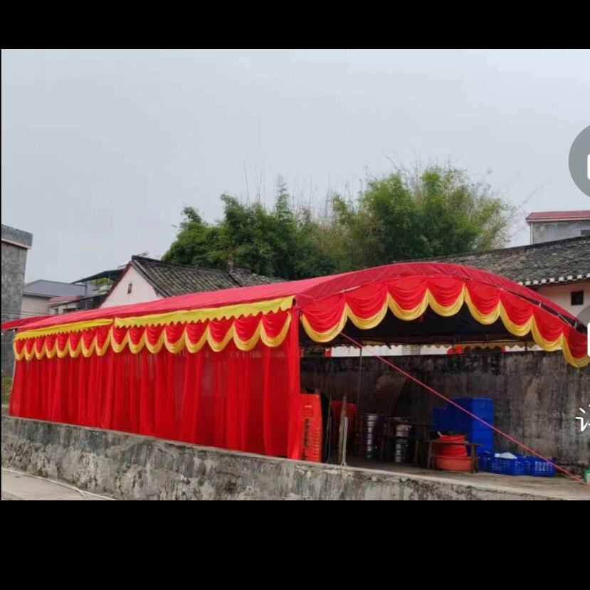 婚庆酒席 活动篷房棚房纱幔装饰幔户外大棚帐篷喜棚装饰吊顶幔