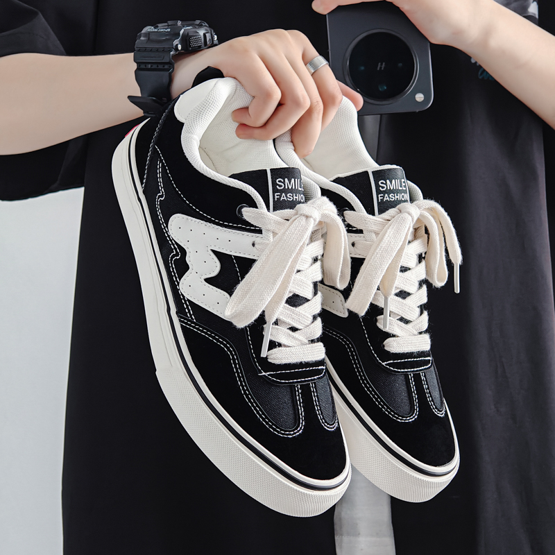 顽刻板鞋男鞋2025新款厚底百搭运动鞋增高鞋男士秋季透气休闲板鞋