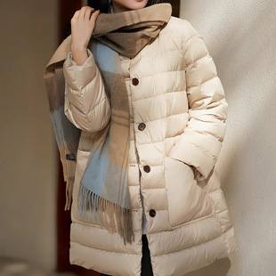 新款 减龄轻薄鹅绒服女2025冬季 95白鹅绒显瘦外套 轻奢时尚 专柜正品