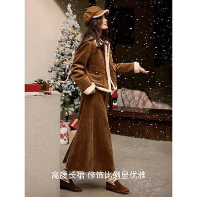 MAJEWINGS轻奢夹棉小香风套装厚