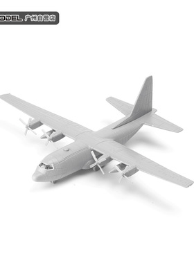 正版4D拼装1/144美国C-130大力神运输机模型军事空运飞机航模玩具