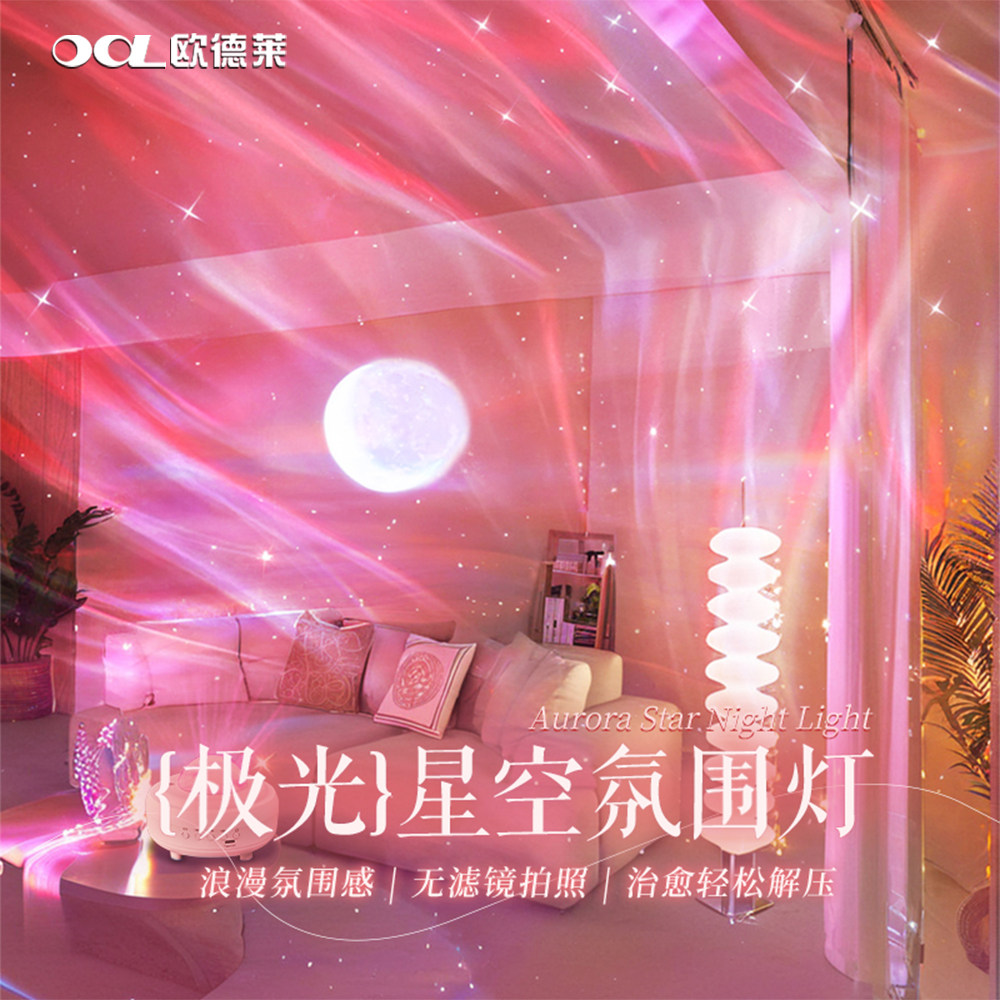 卧室蓝牙音箱满天星投影小夜灯