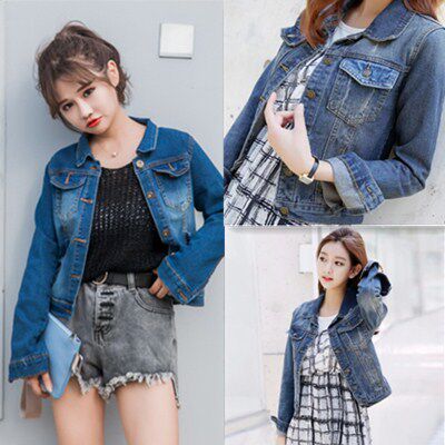 Chaqueta have cash less than that is registered in the accounts Self cultivation Spring and summer Korean Edition Versatile Show thin student bf Long sleeve hole Thin section jacketin the Women's clothing/Boutique , Jacket  category - from Buy2taobao.com to provide professional Taobao agent buy service