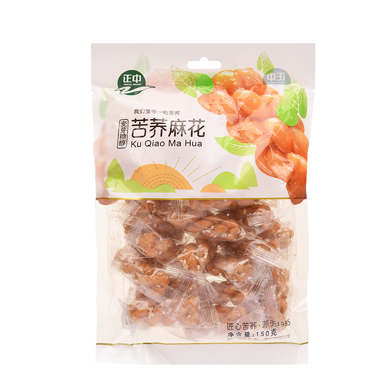 正中大凉山特产麦芽糖醇苦荞麻花150g袋装休闲零食四川特产小零食