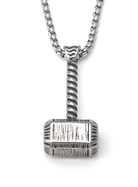 不锈钢钛钢男女雷神之锤项链