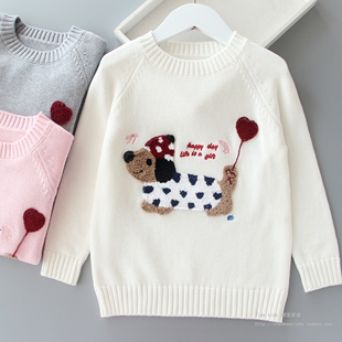 女童毛衣秋冬装2026新款儿童套头针织打底衫小女孩纯棉内搭毛线衣
