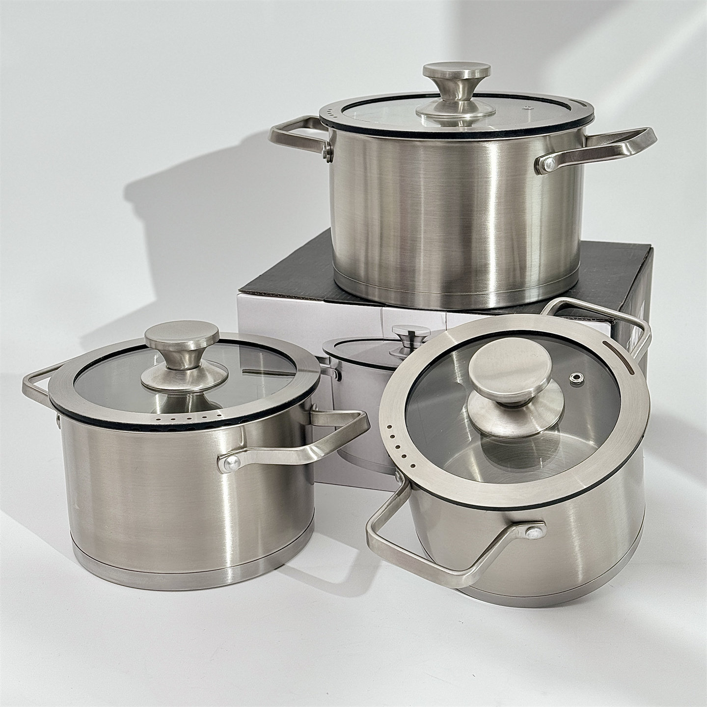 巧厨厨具土耳其原单16/18cm304不锈钢无涂层双耳小奶锅汤锅小火锅