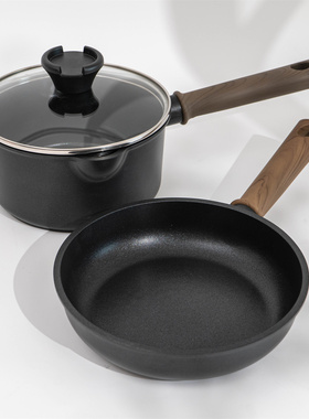 巧厨 瑕疵 外贸尾货18CM含钛加高奶锅不粘锅辅食锅 家用通用