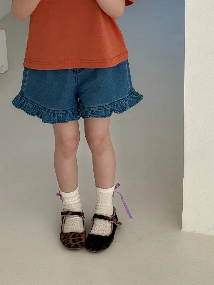 2026夏季女童网红牛仔短裤