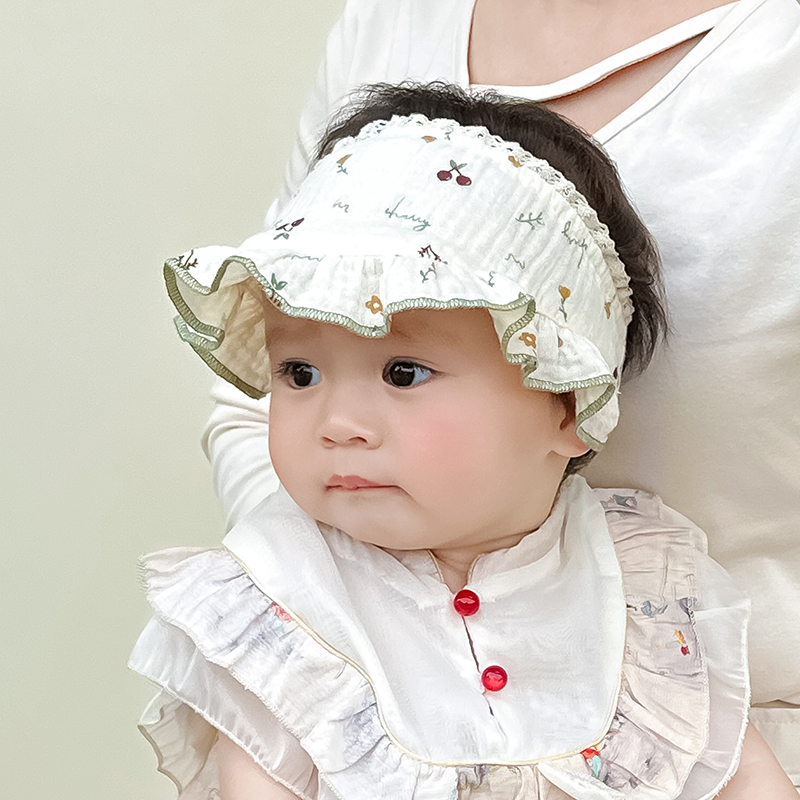 包边小碎花婴幼儿帽子护囟门胎帽夏季发带空顶宝宝新生儿遮囱门帽