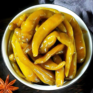 湖南农家老坛酸辣椒开味下饭酸豆角泡海椒贵州四川青辣子脆腌辣椒